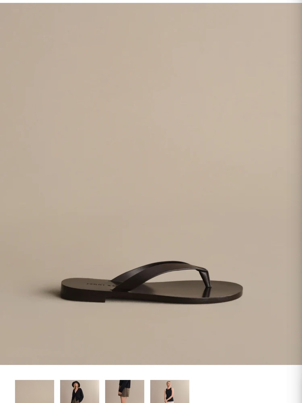 Jenni Kayne Black Leather Flip Sandals